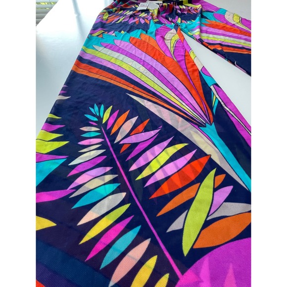 Trina‎ Turk Multicolor Cover Up Pants With Side Slits Women's Size Small - Picture 2 of 7